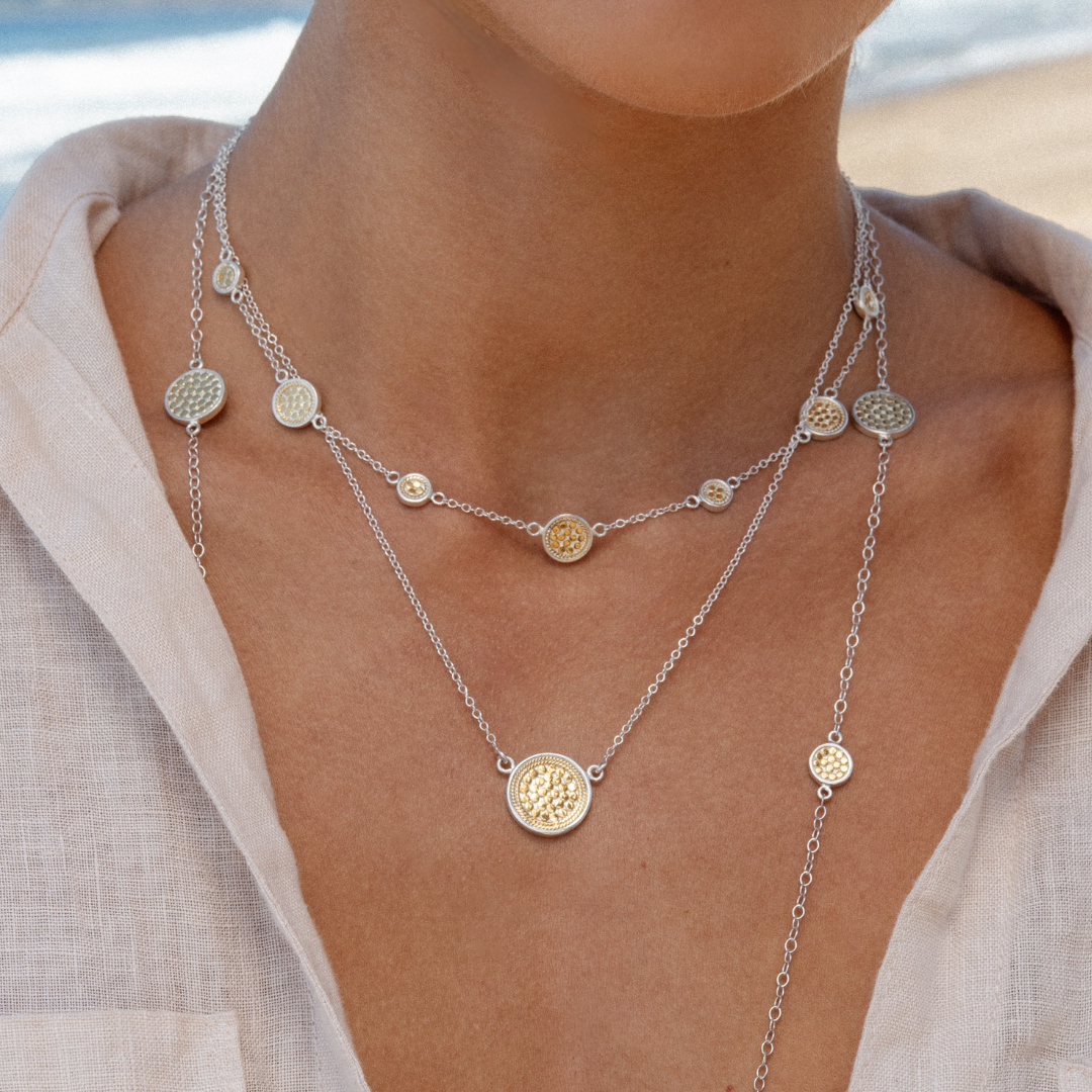 Classic Station Necklace | Gold & Silver Jewelry | Anna Beck