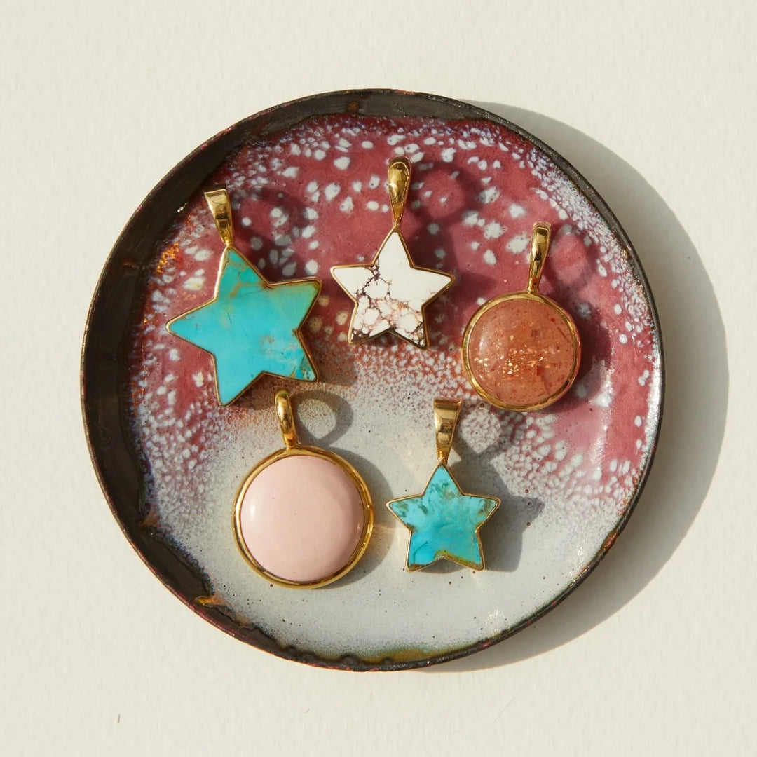 アクセサリー Anna Turquoise Star Charm Medium | Handmade Jewelry | Anna Beck Jewelry