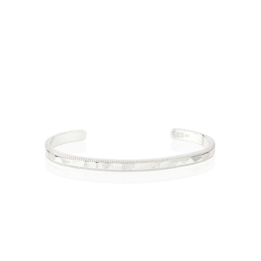 Hammered Stacking Cuff - Silver