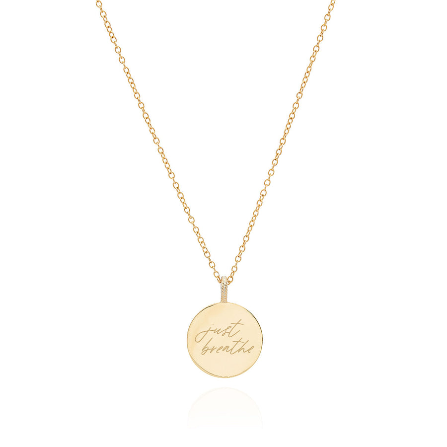 Engravable Dotted Border Necklace