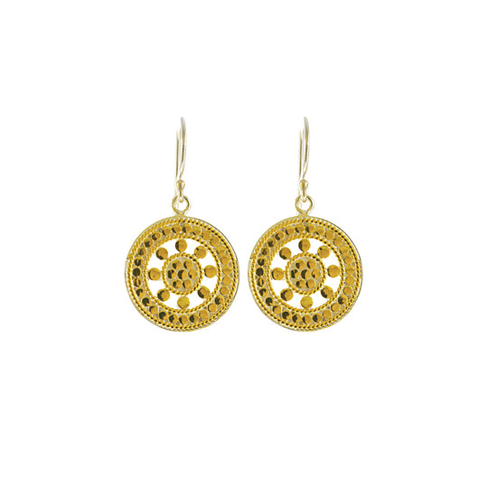 Open Dot Disc Earrings