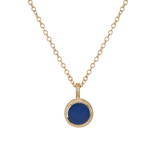 Blue Sapphire Small Round Pendant