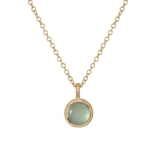 Green Quartz Small Round Pendant