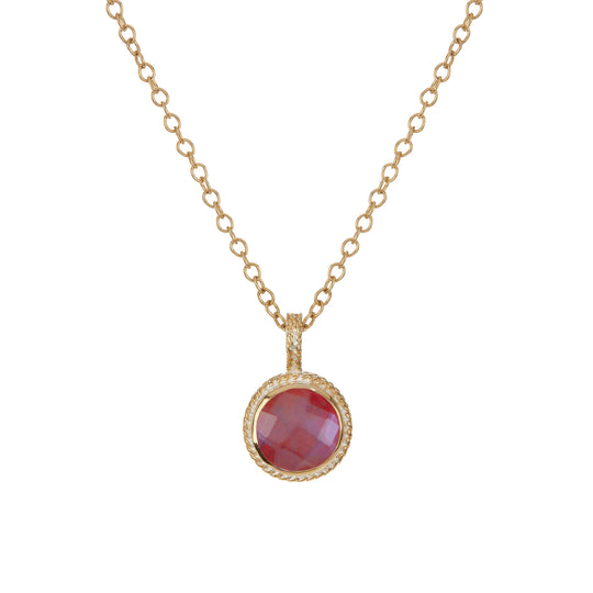 Garnet Small Round Pendant
