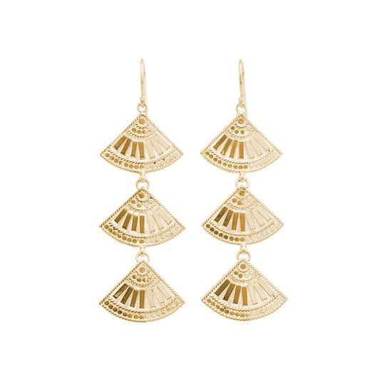 Triple Fan Earrings