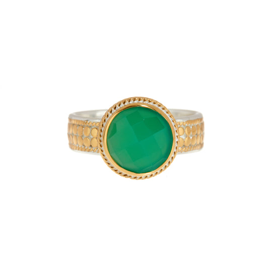 Green Chrysoprase Cocktail Ring