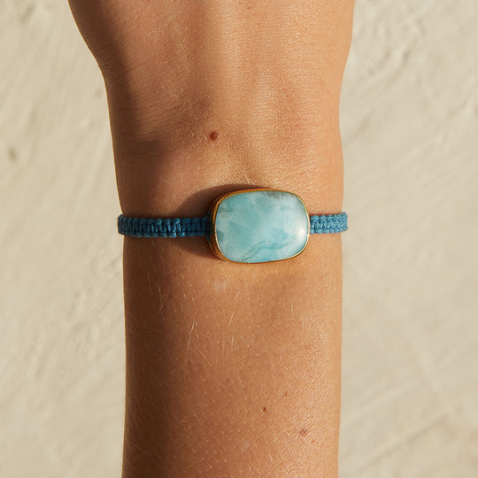 Aquamarine Woven Bracelet - 09