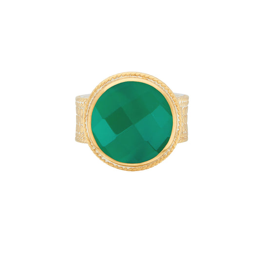 Green Onyx Cocktail Ring