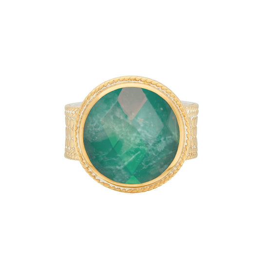 Malachite Moonstone Cocktail Ring