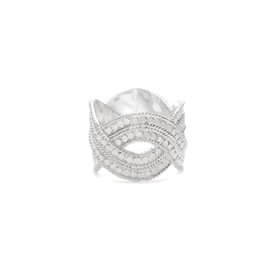 Classic Woven Band Ring - Silver