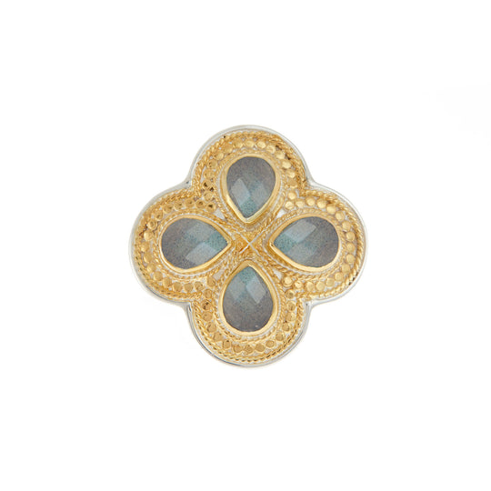 Labradorite Clover RIng