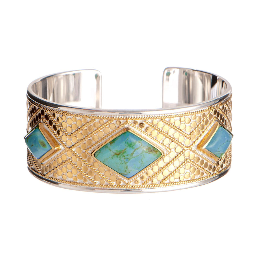 Turquoise Triple Diamond Cuff
