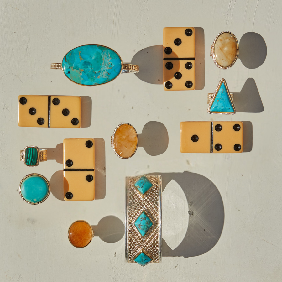 Malachite Cushion Ring