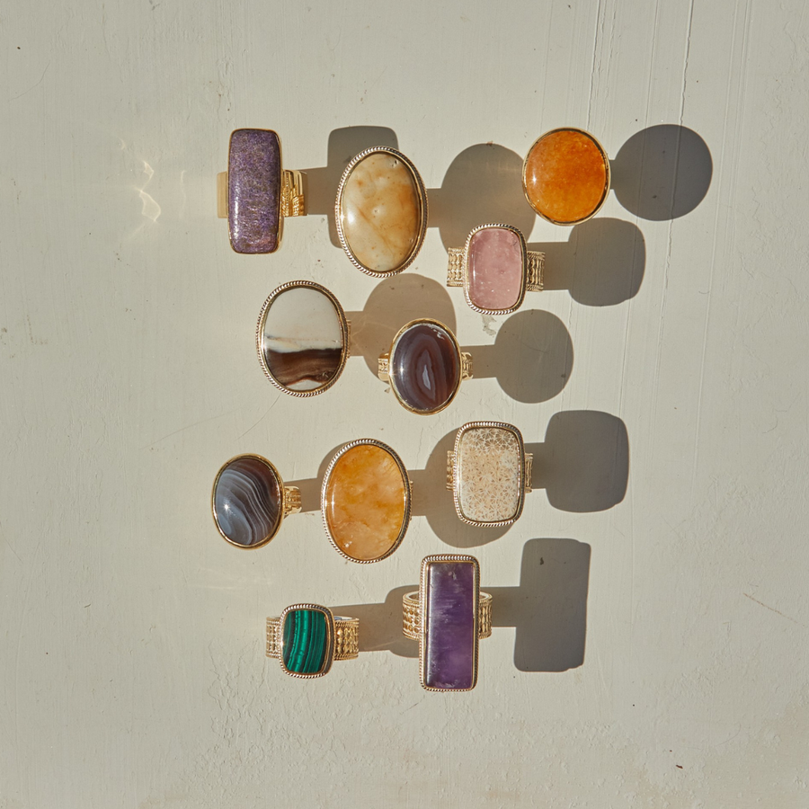 Malachite Cushion Ring