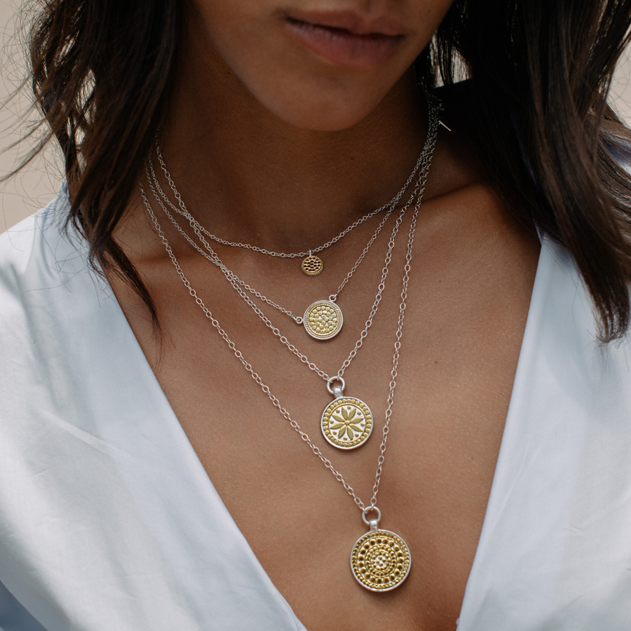 Classic Mini Circle Necklace - Reversible