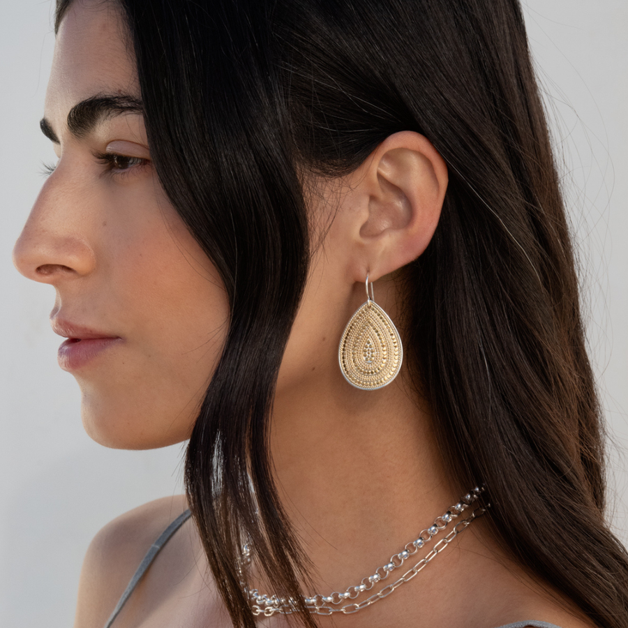Classic Large Teardrop Earrings - Gold