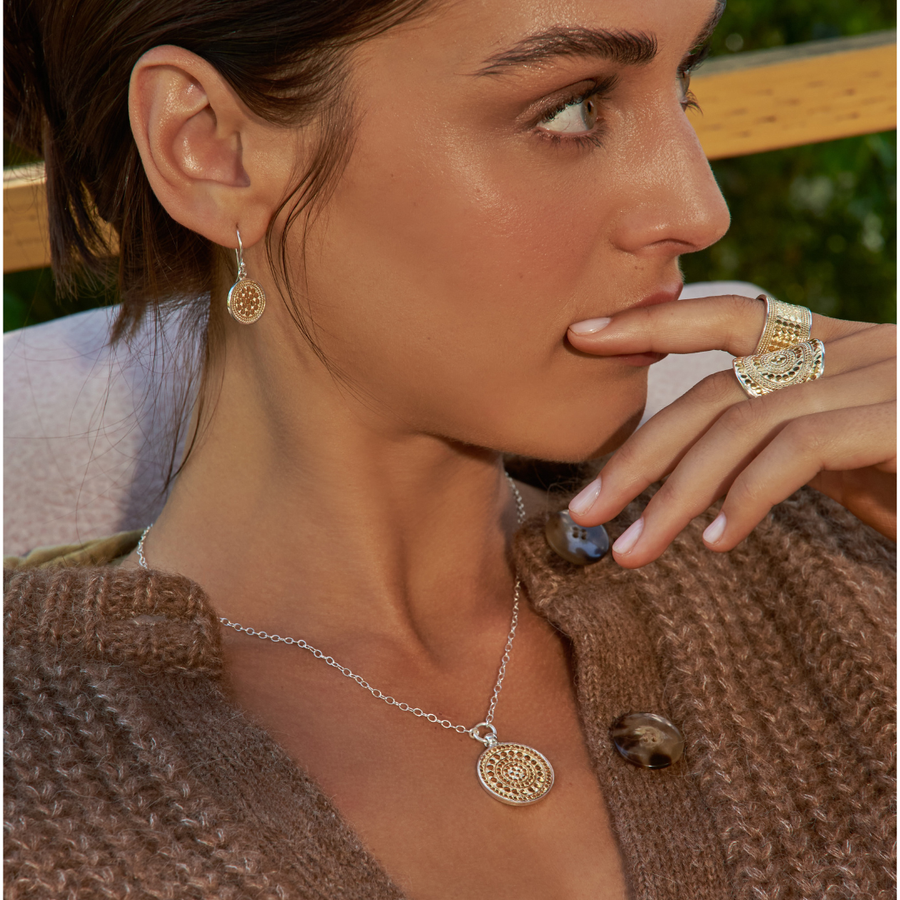 Classic Circle Drop Earrings - Gold