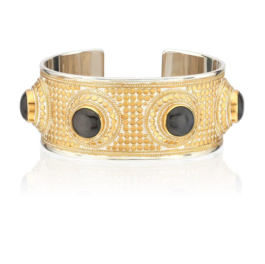 Grey Sapphire Statement Cuff