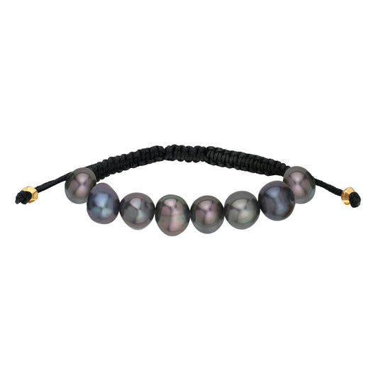 Blue Pearl Woven Bracelet