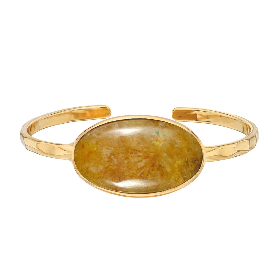 Fossil Coral Wavy Band Cuff