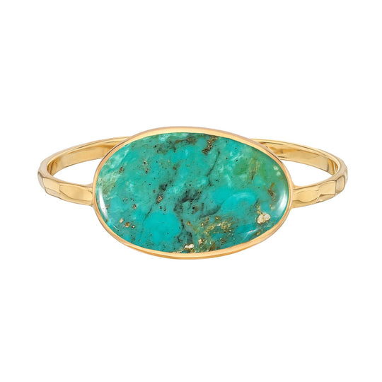 Turquoise Asymmetrical Wavy Band Cuff