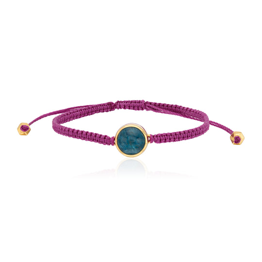 Woven Apatite Bracelet - Magenta