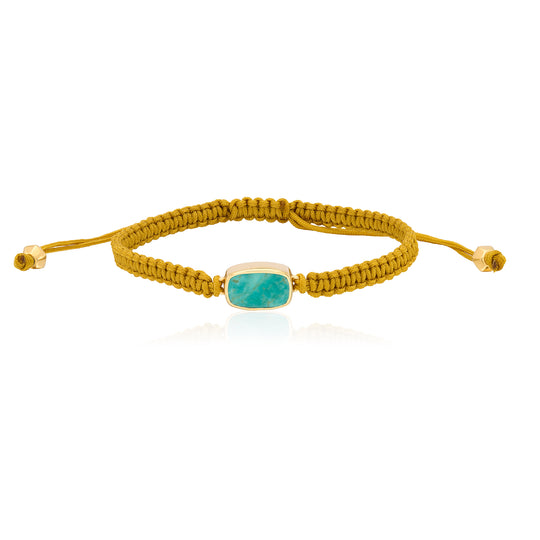 Woven Mini Turquoise Bracelet - Yellow