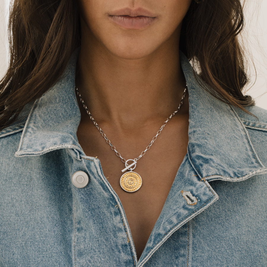 Classic Toggle Necklace - Gold & Silver