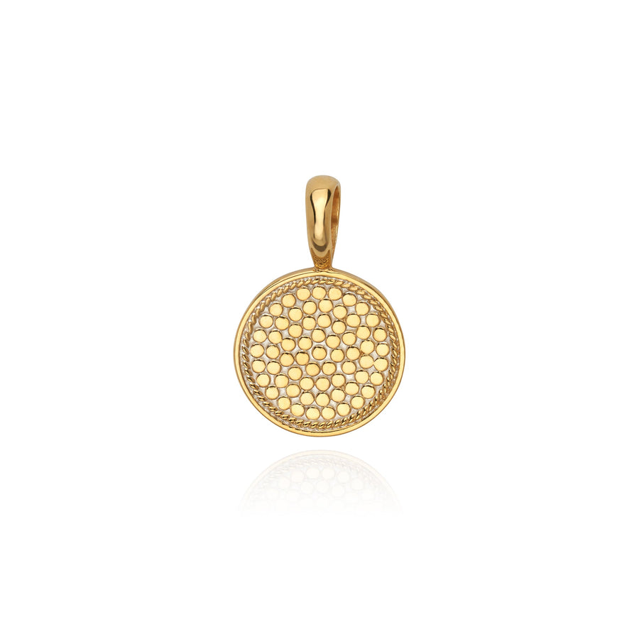 Gold Dotted Removable Pendant - Engravable