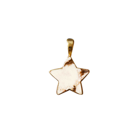 White Buffalo Star Charm - Medium