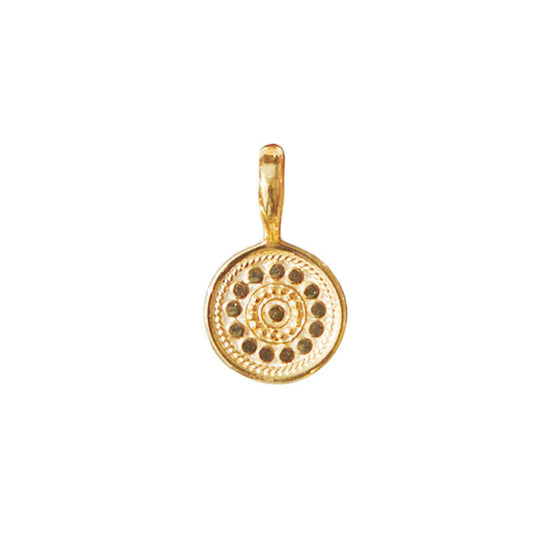 Gold Dotted Medium Removable Pendant - Engravable