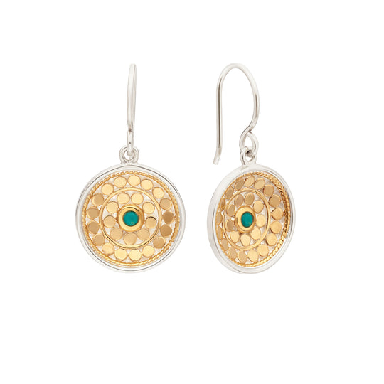 Rosetta Dish Earrings - Two Tone