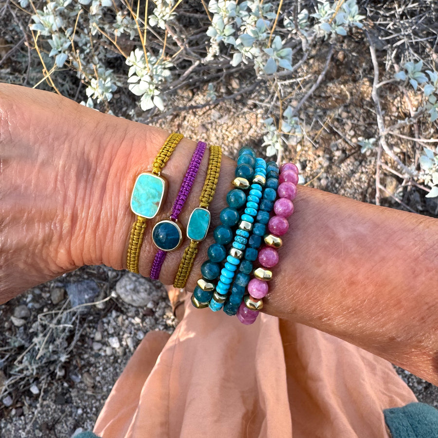 Cube Apatite Beaded Magnetic Bracelet – Anna Beck Designs, Inc