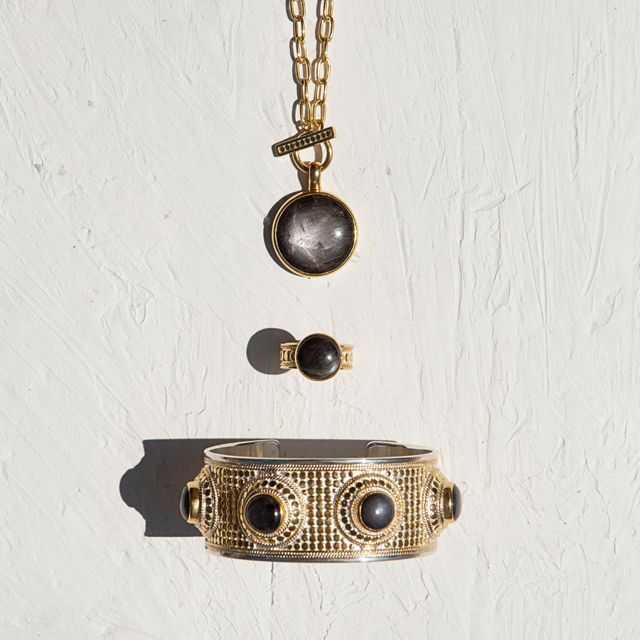 Grey Sapphire Statement Cuff