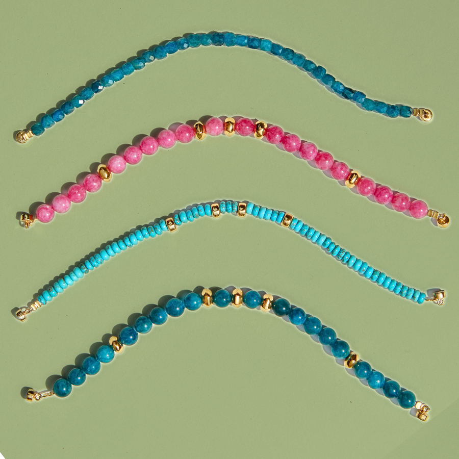 Cubing Chain Cube Apatite Beaded Magnetic Bracelet – Anna Beck Designs, Inc