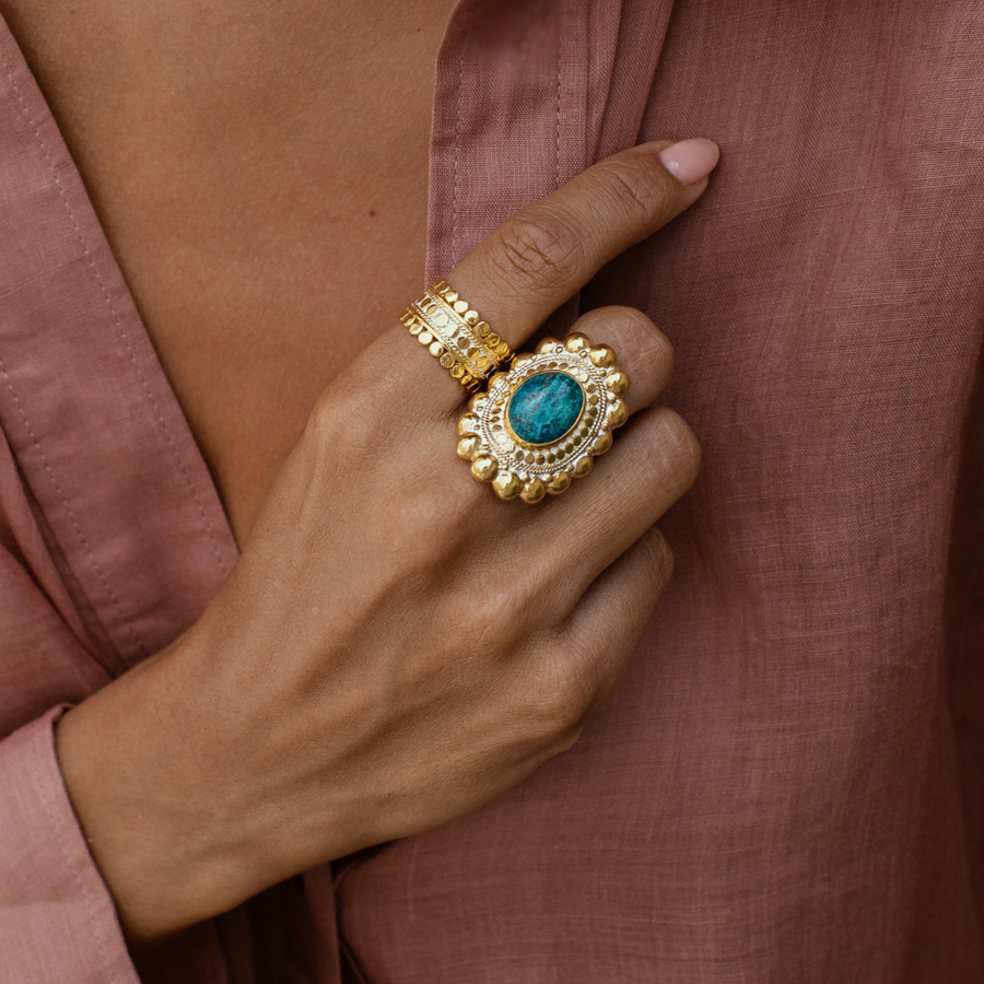 Kala Ring - Malachite Chrysocholla