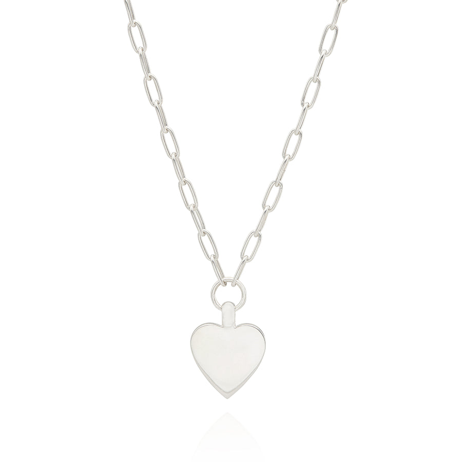 Medium Heart Engravable Necklace - Gold & Silver
