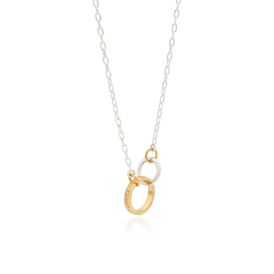 Intertwined Circles Charity Necklace - Gold & Silver