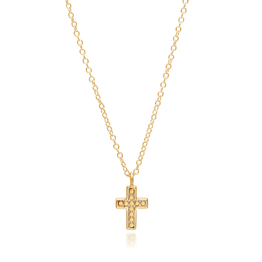 Small Cross Classic Necklace - Gold