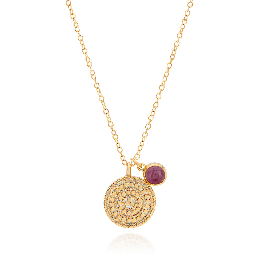Circle of Life Pendant Necklace – Pink Ruby