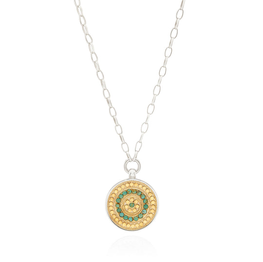 Flora Medallion Necklace - Two Tone