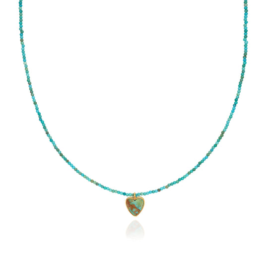 Mini Turquoise Heart Necklace