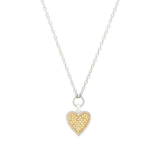 Engravable Heart Necklace – Two-Tone