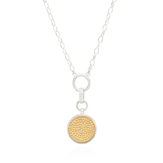 Gratitude Medallion Necklace - Two Tone