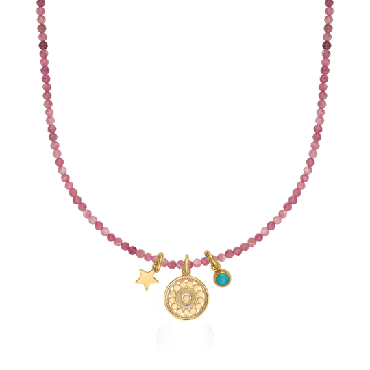 Love Charm Necklace: Pink Tourmaline