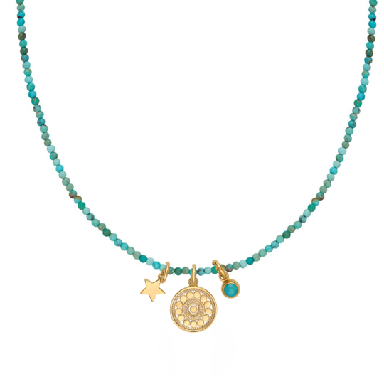 Lucky Charm Necklace: Turquoise