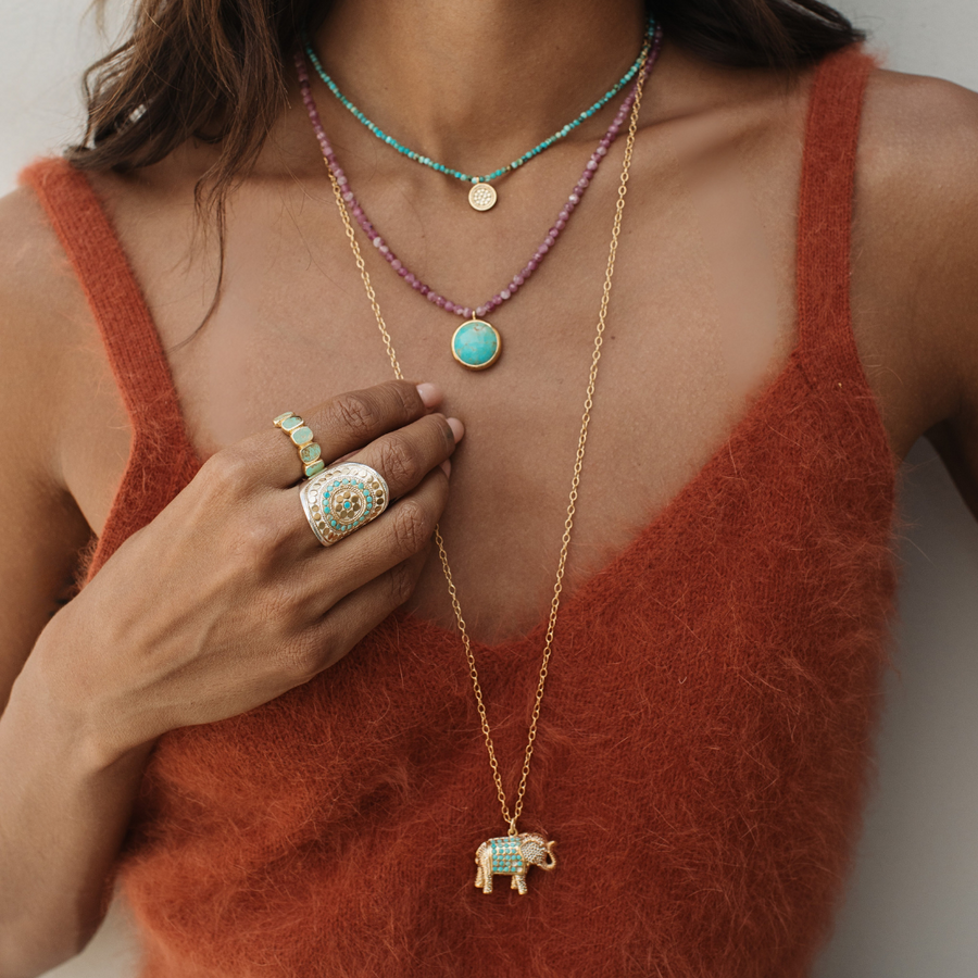 Namaste Necklace - Turquoise