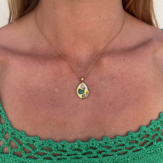 Multi-Stone Pendant Necklace B