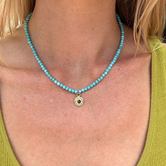 Mini Classic Turquoise Beaded Necklace