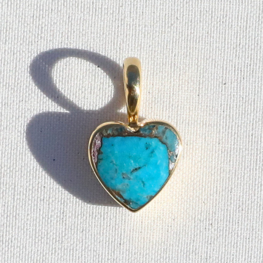 Turquoise Heart Charm Pendant